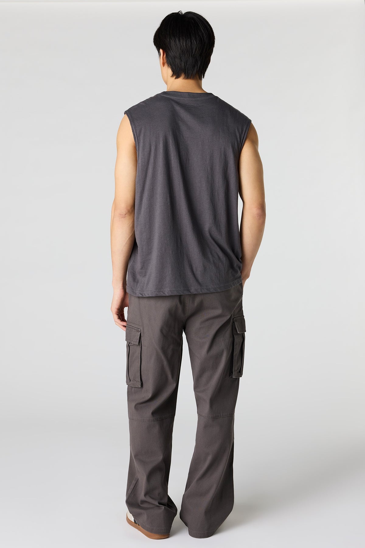 Alt View 3. Baggy Cargo Pant - Dark Grey