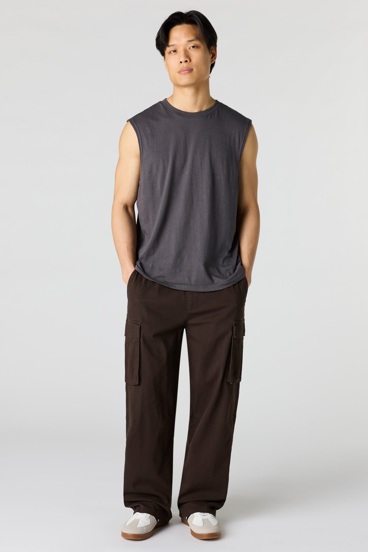 Alt View 2. Baggy Cargo Pant - Brown
