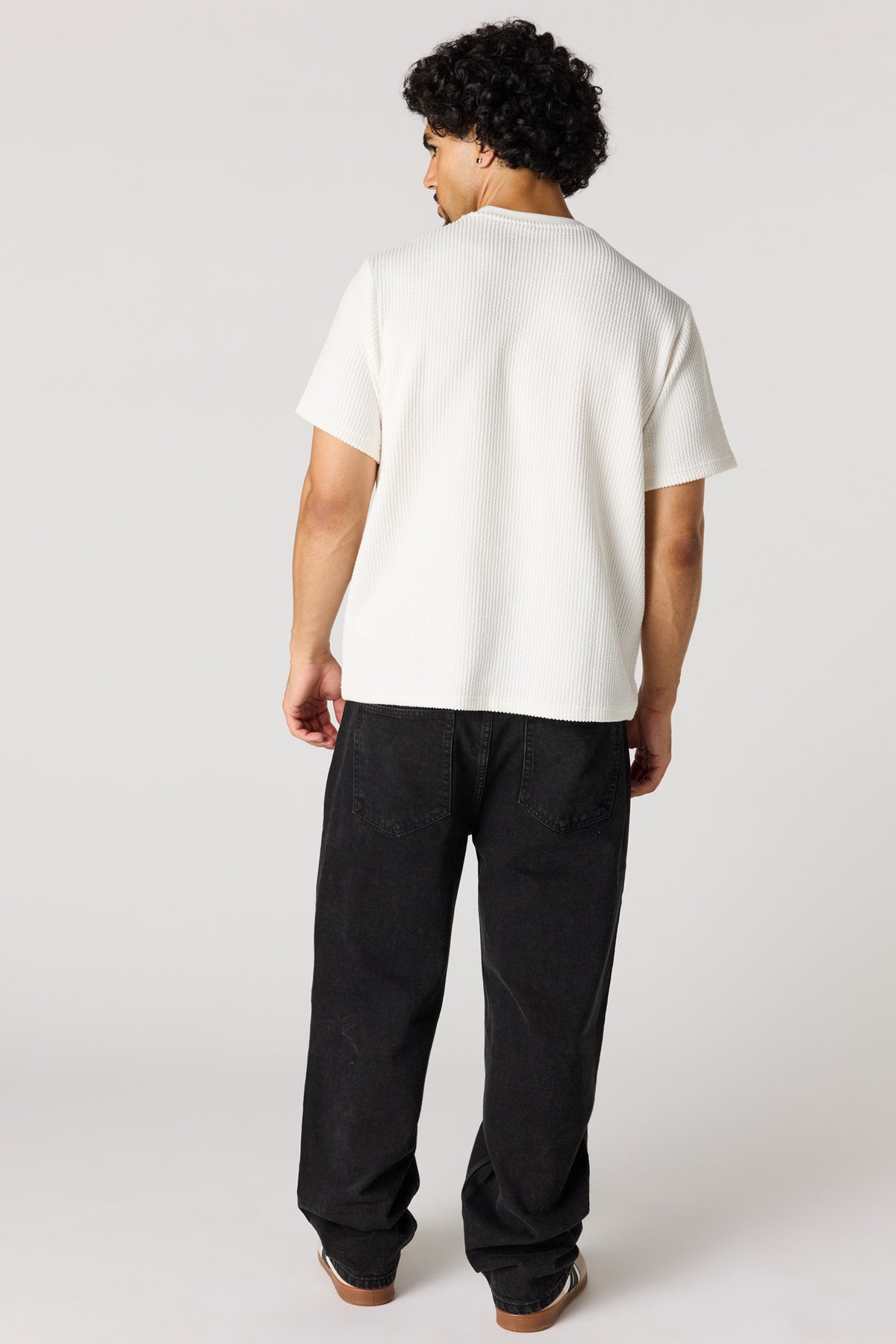 Alt View 3. Studded Baggy Jean - Black