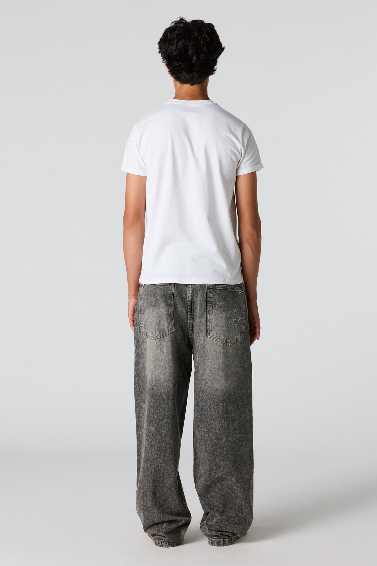 Vue alternative 3. Super Baggy Chain Graphic Jean - Gris noir