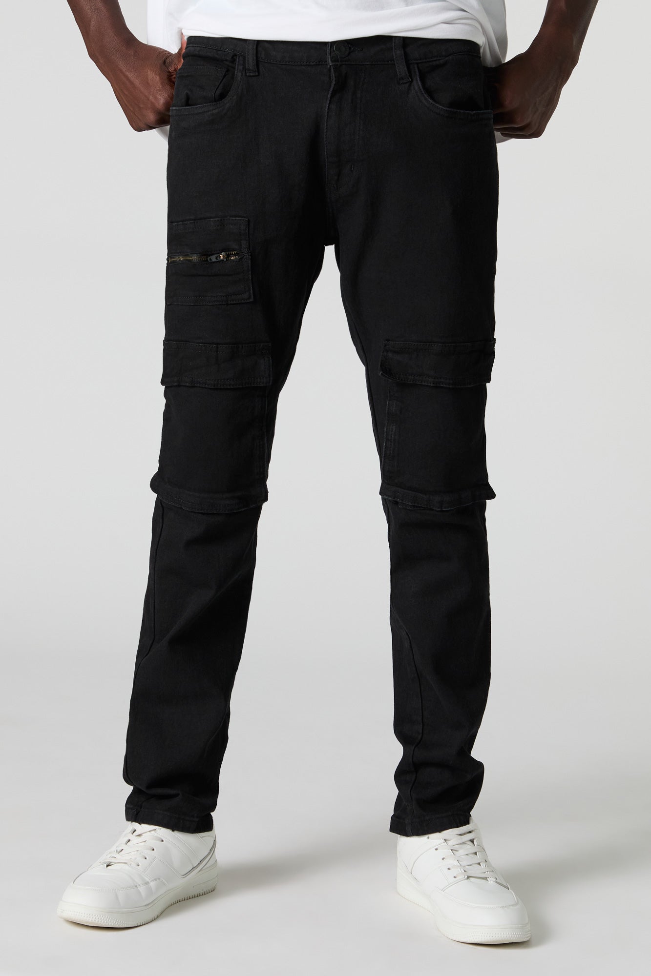Zip Pocket Slim Cargo Jean