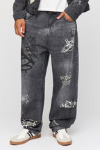Graffiti Graphic Baggy Jean