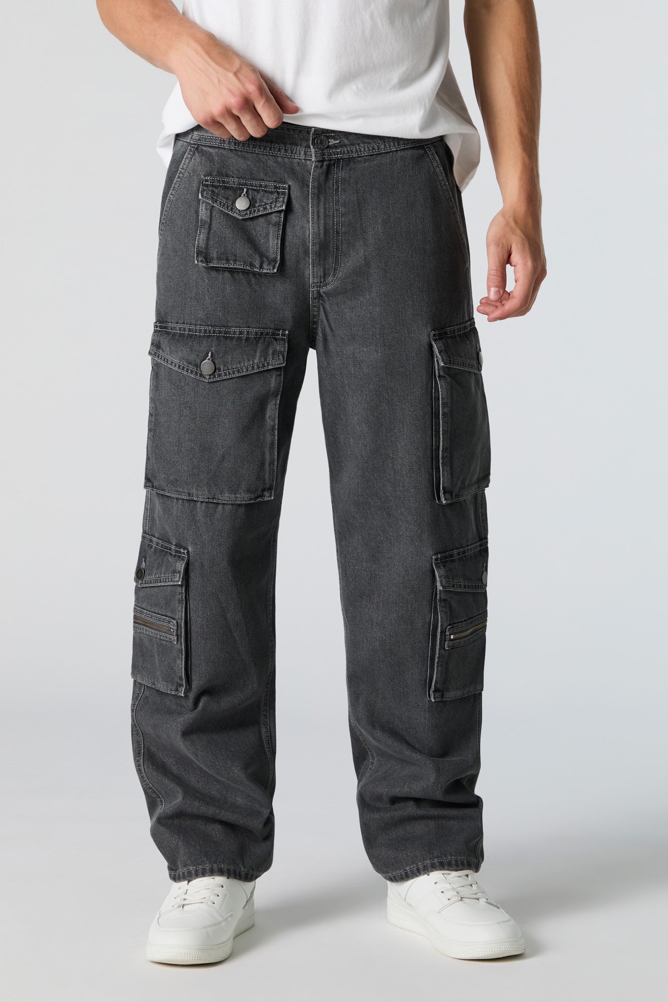 Rigid Multi Pocket Cargo Jean