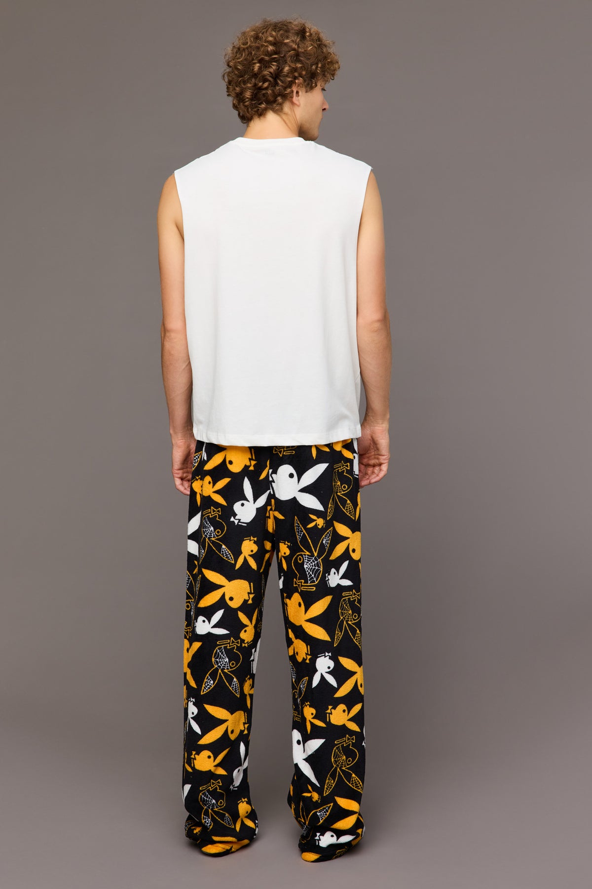 Alt View 3. Playboy Halloween Plush Pajama Pant - Black