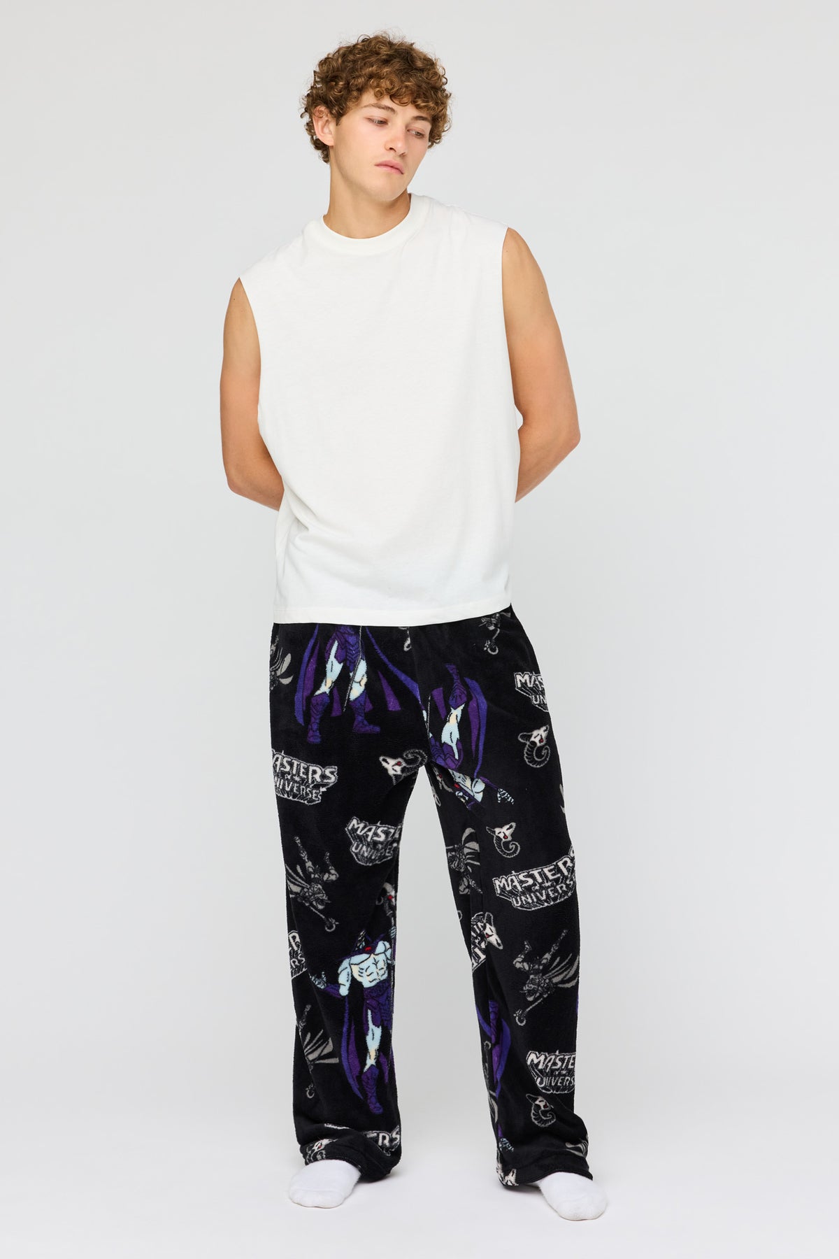 Alt View 2. Master Of The Universe Halloween Plush Pajama Pant - Black