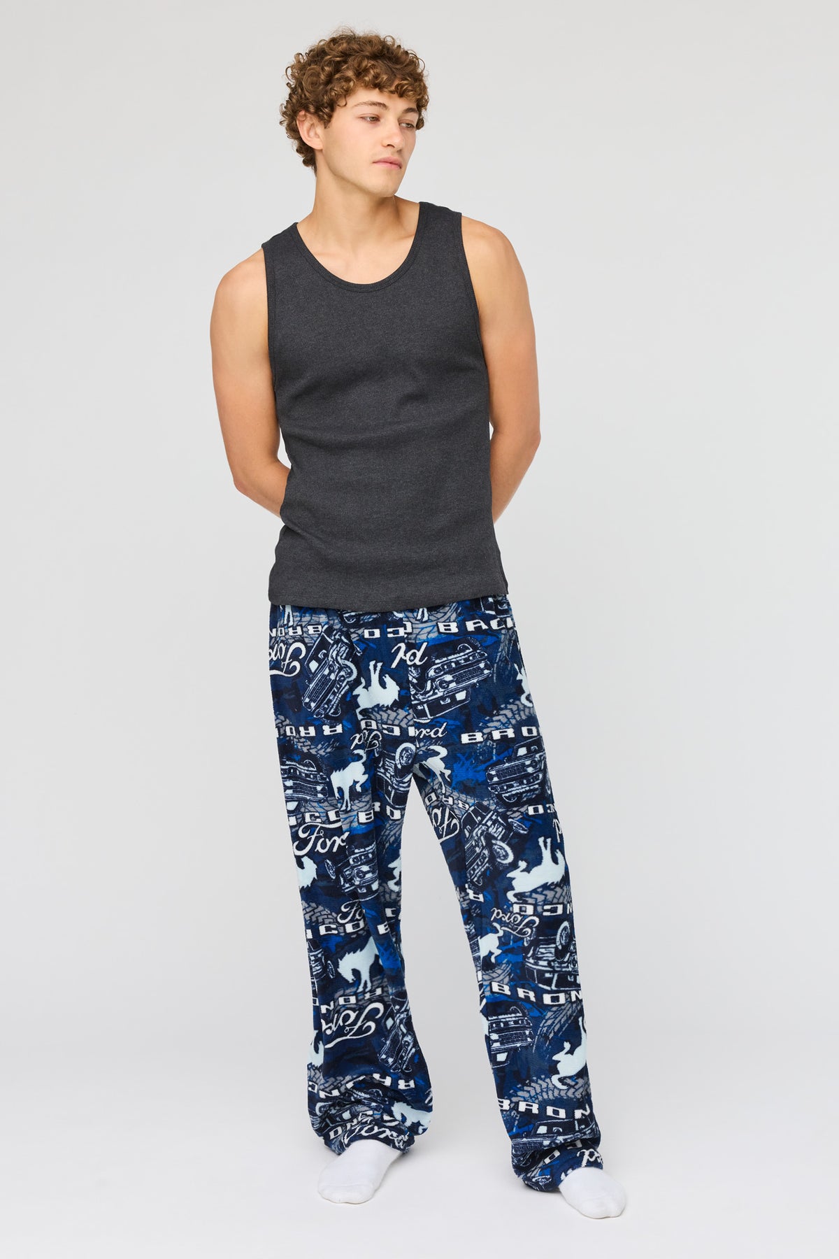 Alt View 2. Ford Plush Pajama Pant - Black