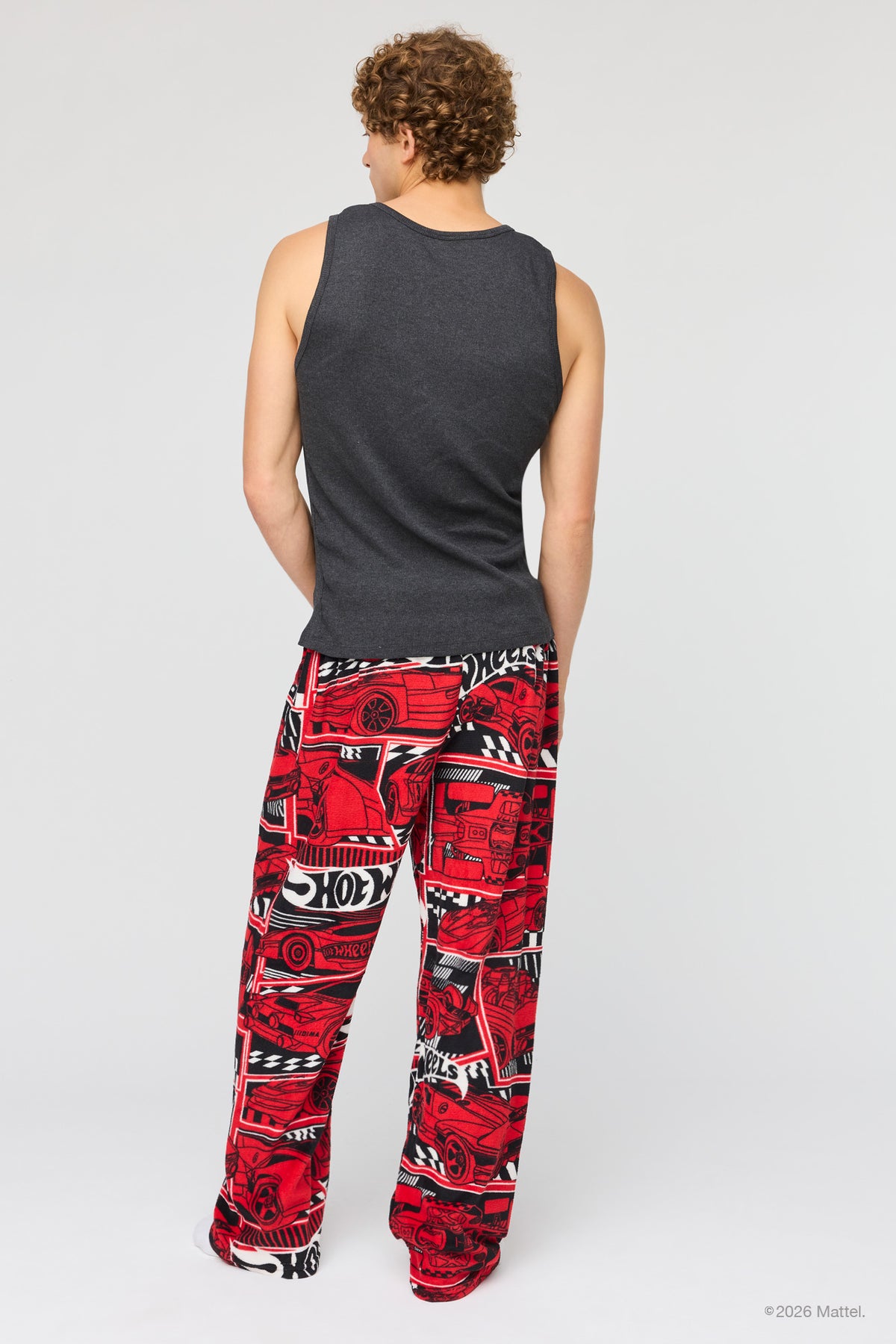Alt View 3. Hot Wheels™ Plush Pajama Pant - Red