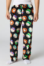 Pantalon de pyjama en peluche à imprimé Cartoon