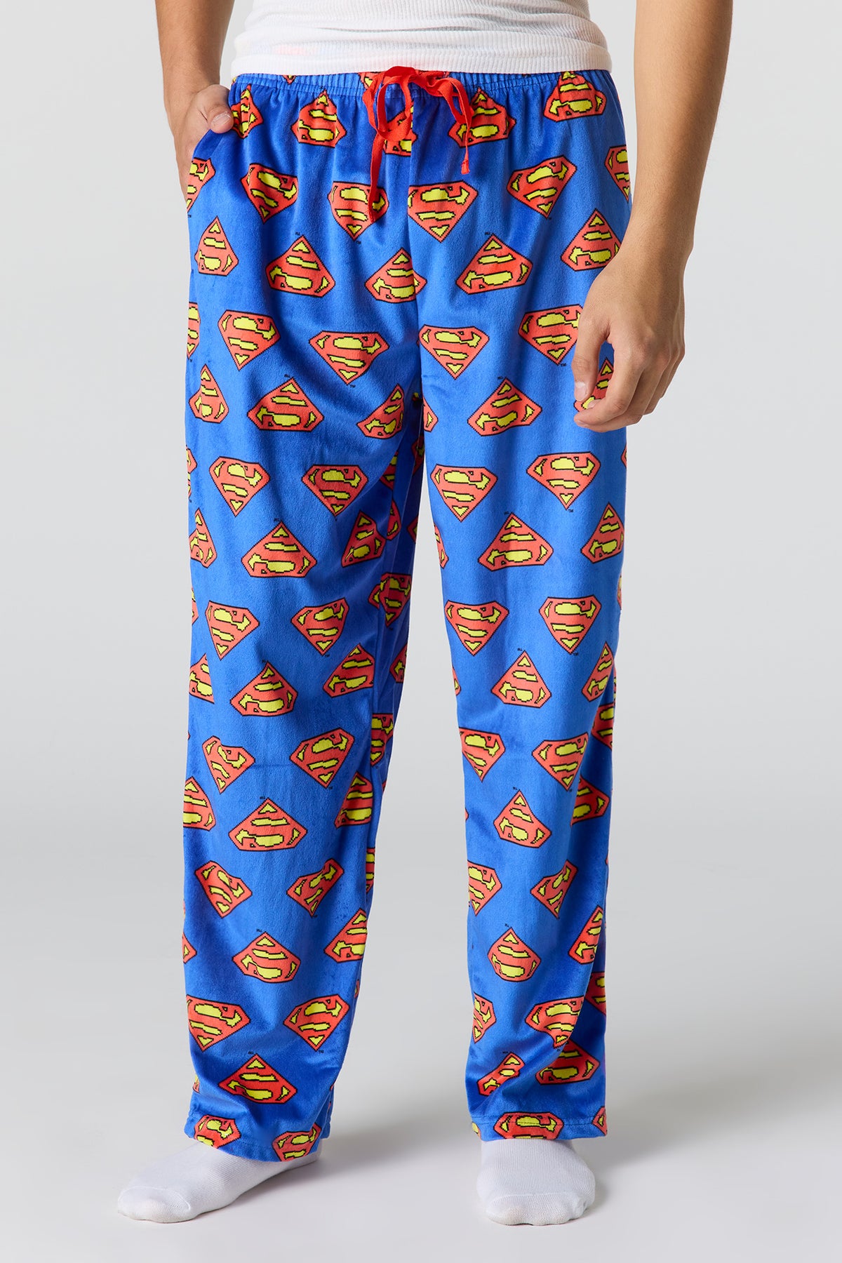 Pantalon de pyjama en peluche à imprimé Cartoon