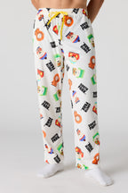 Pantalon de pyjama en peluche à imprimé Cartoon