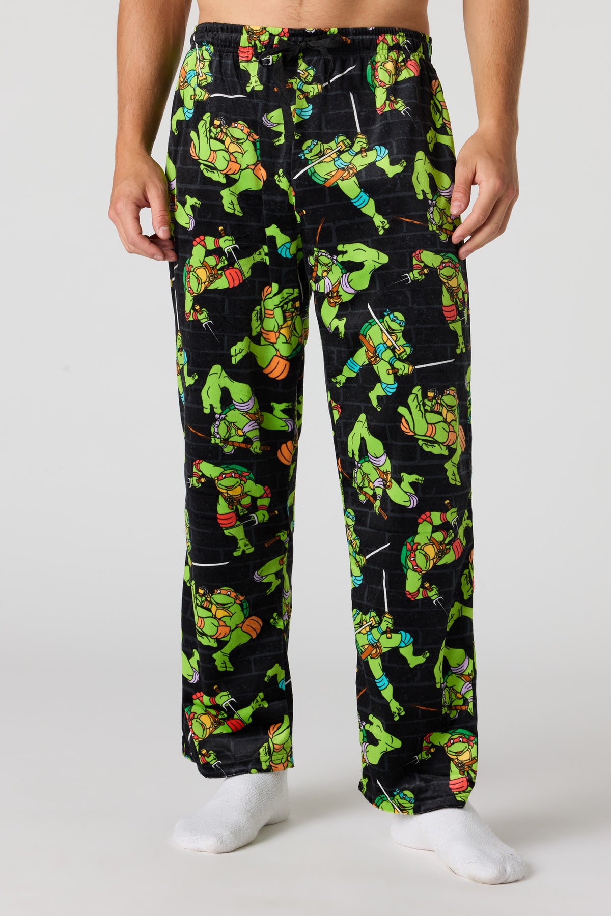 Pantalon de pyjama en peluche à imprimé Cartoon