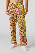 Pantalon de pyjama en peluche à imprimé Cartoon