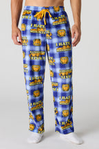 Plush Cartoon Print Pajama Pant