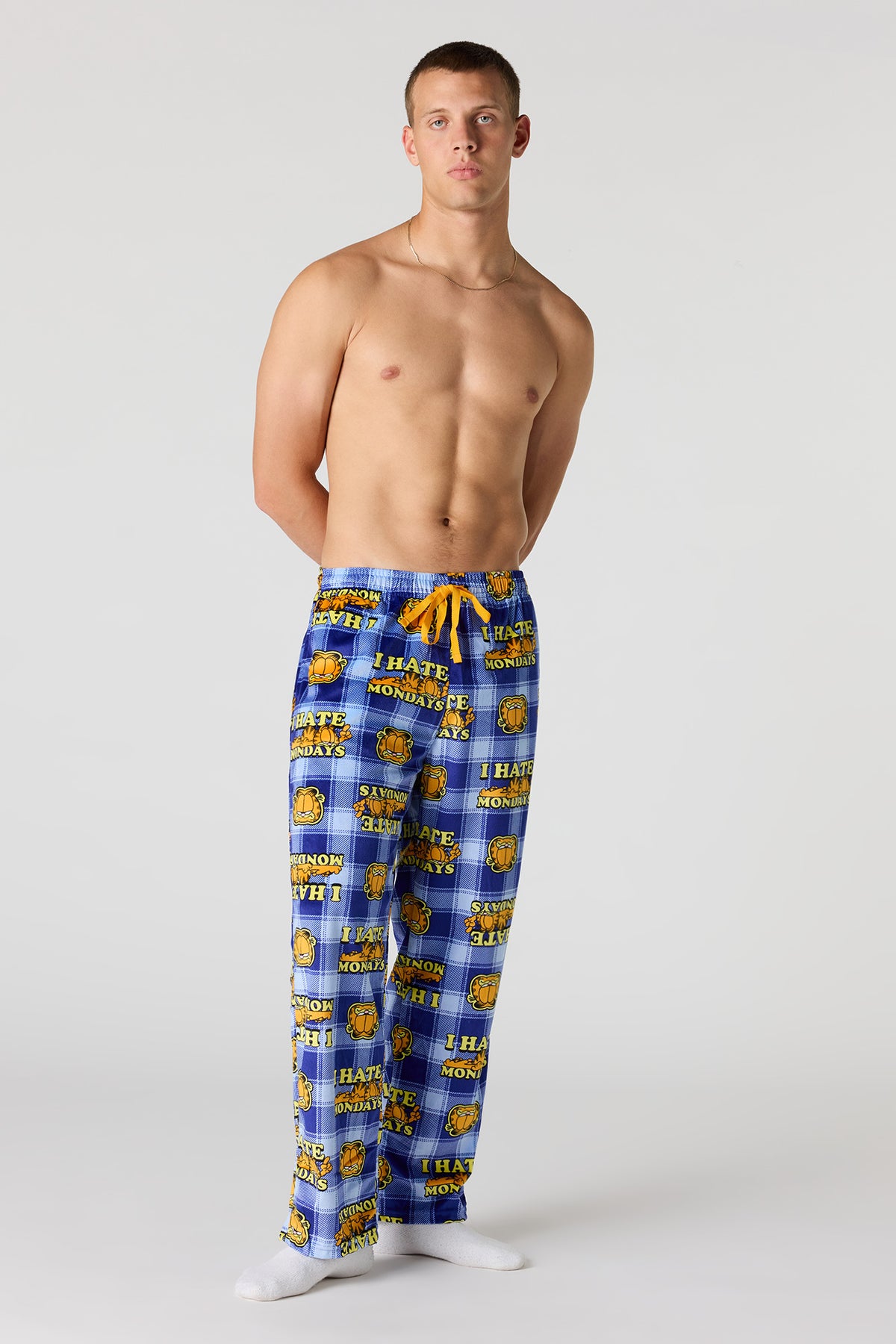 Alt View 2. Plush Cartoon Print Pajama Pant - Blue