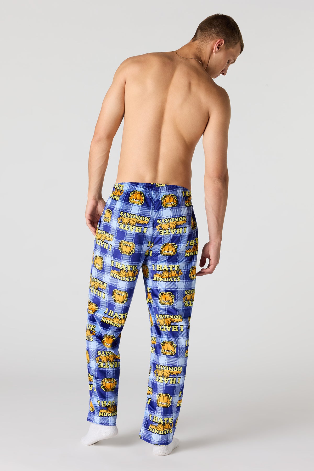 Alt View 3. Plush Cartoon Print Pajama Pant - Blue