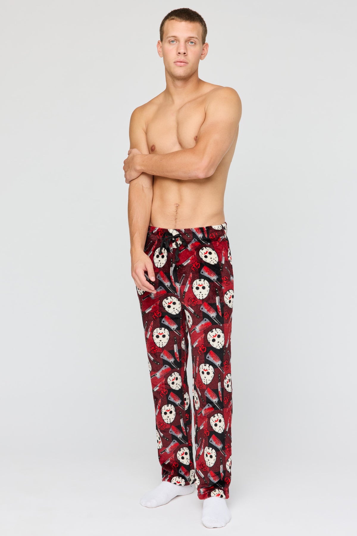 Vue alternative 2. Pantalon de pyjama en peluche à imprimé Halloween