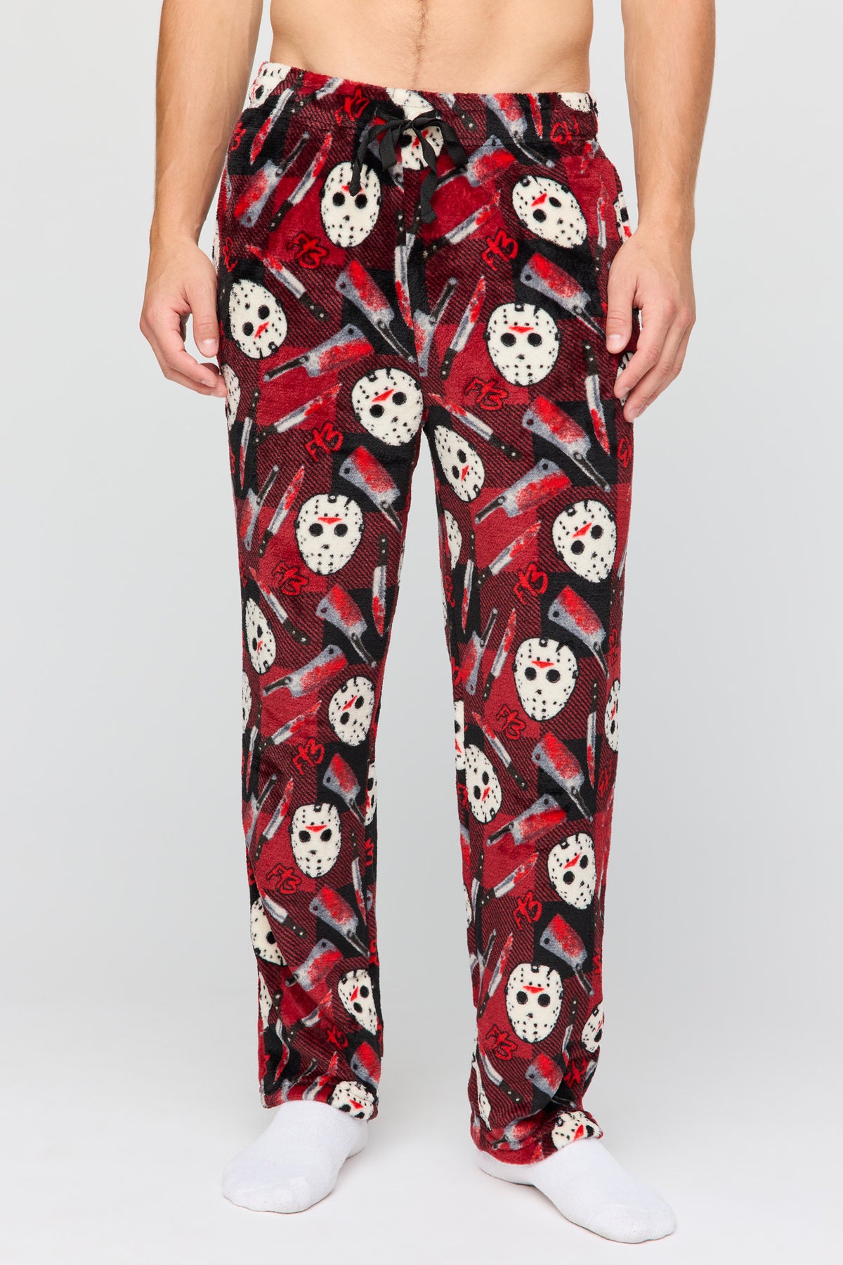 Pantalon de pyjama en peluche à imprimé Halloween