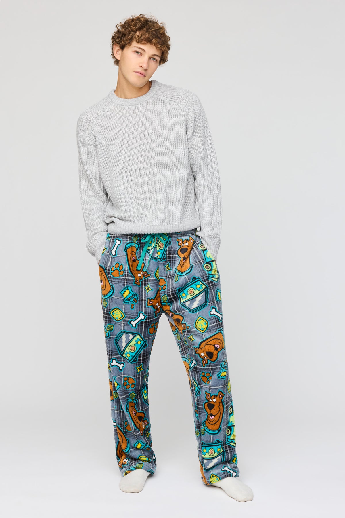 Vue alternative 2. Pantalon de pyjama en peluche à imprimé Cartoon 