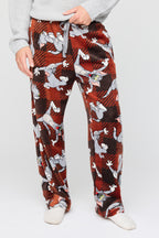 Pantalon de pyjama en peluche à imprimé Cartoon 