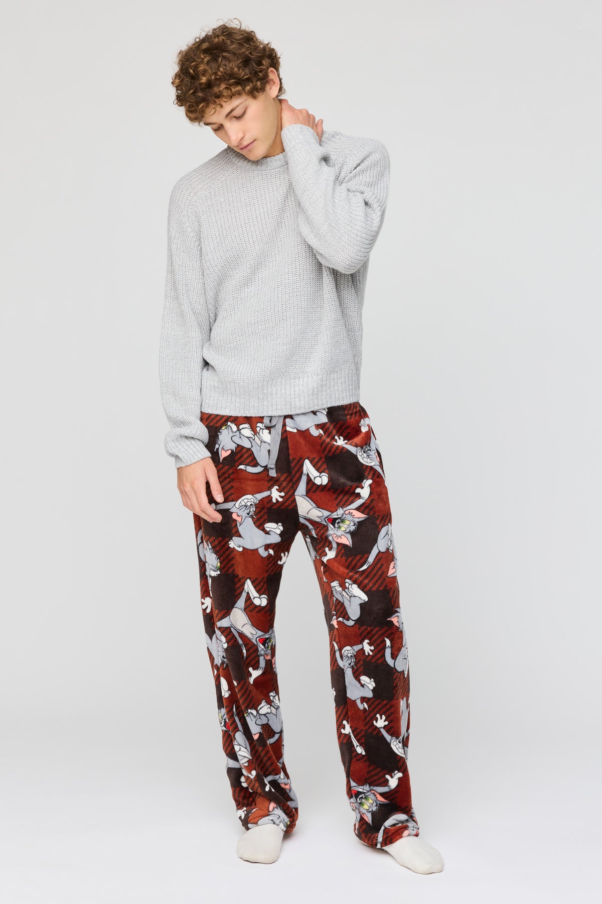 Vue alternative 2. Pantalon de pyjama en peluche à imprimé Cartoon 