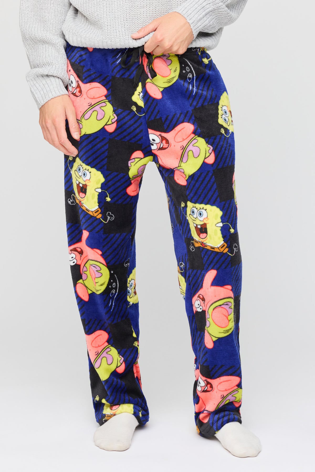 Pantalon de pyjama en peluche à imprimé Cartoon 