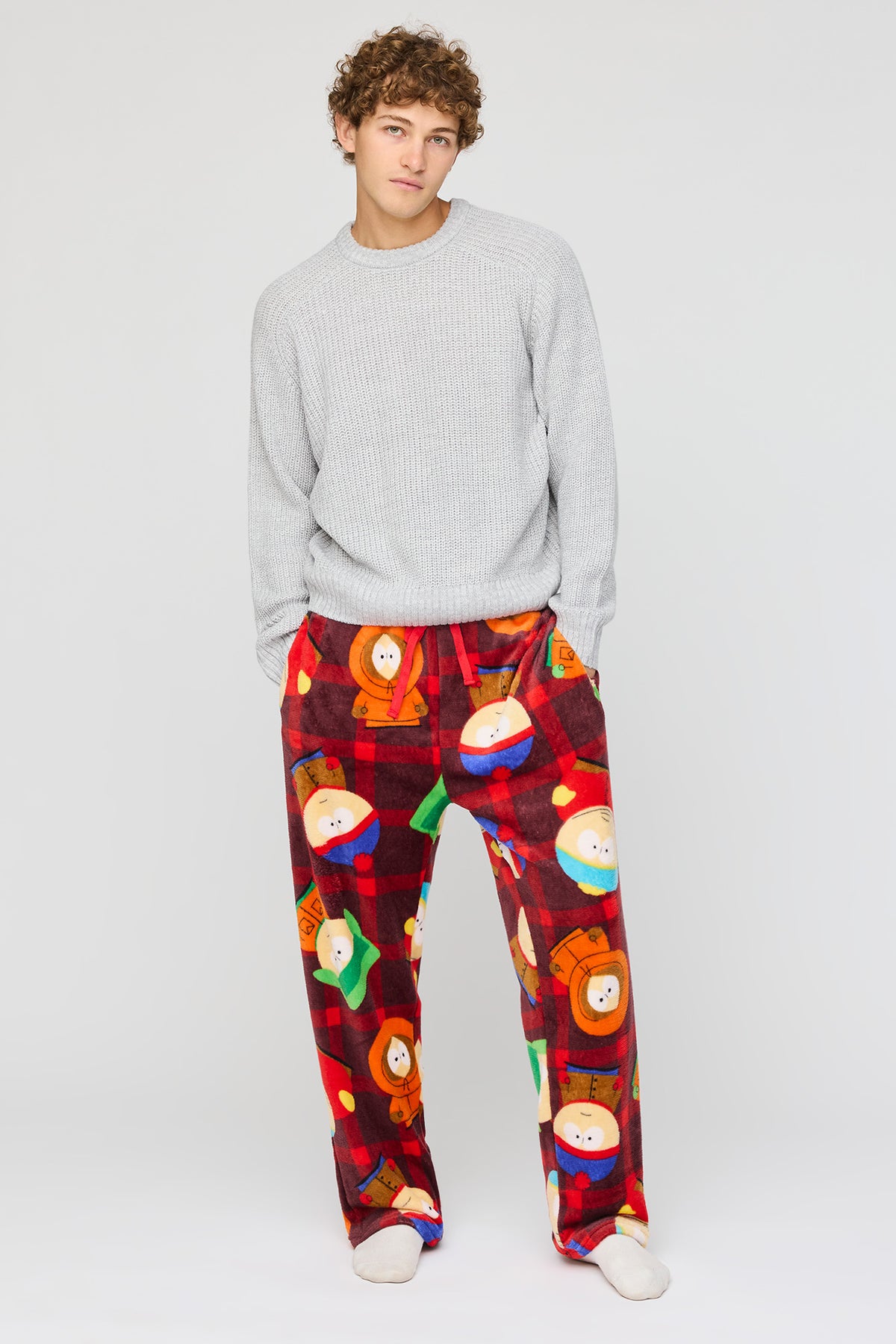 Vue alternative 2. Pantalon de pyjama en peluche à imprimé Cartoon 