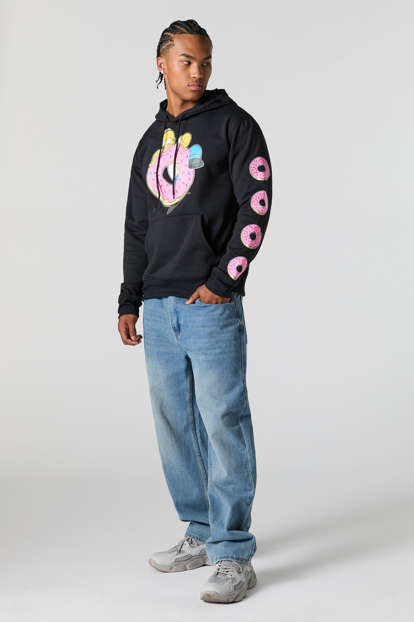 Homer Simpson Graphic Fleece Hoodie