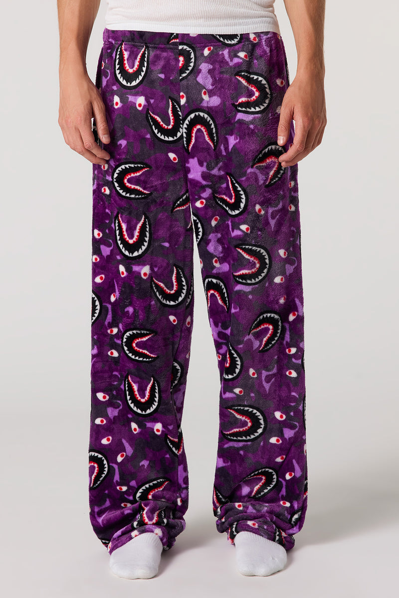 Pantalon de pyjama imprimé en peluche