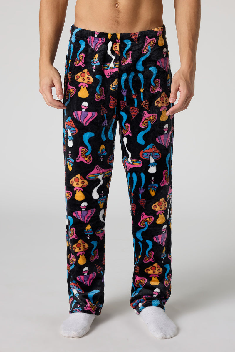 Printed Plush Pajama Pant