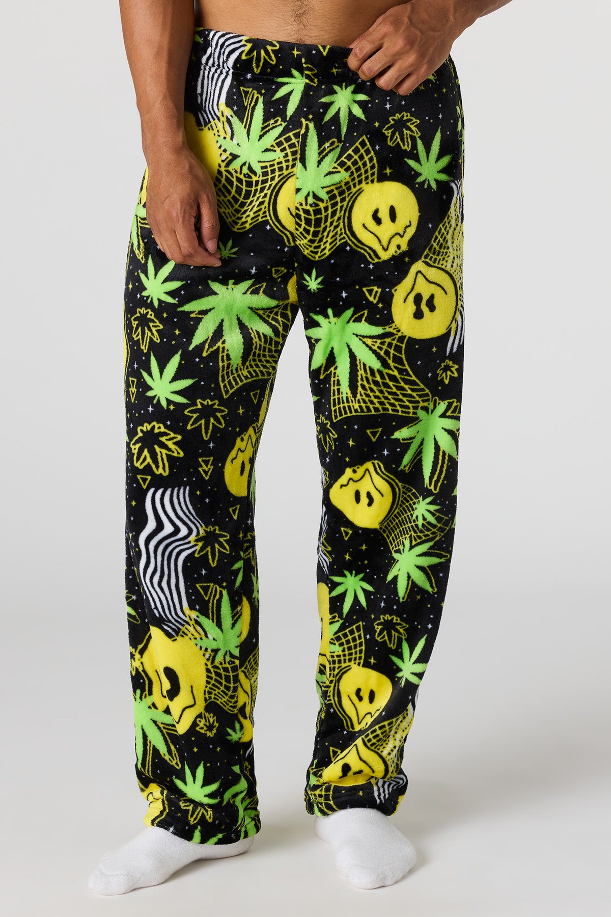 Pantalon de pyjama imprimé en peluche