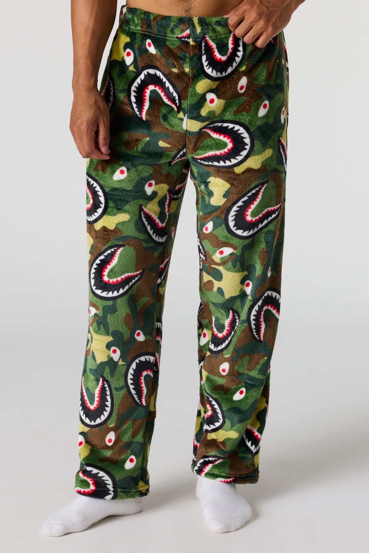 Pantalon de pyjama imprimé en peluche