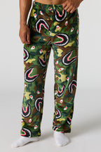 Pantalon de pyjama imprimé en peluche