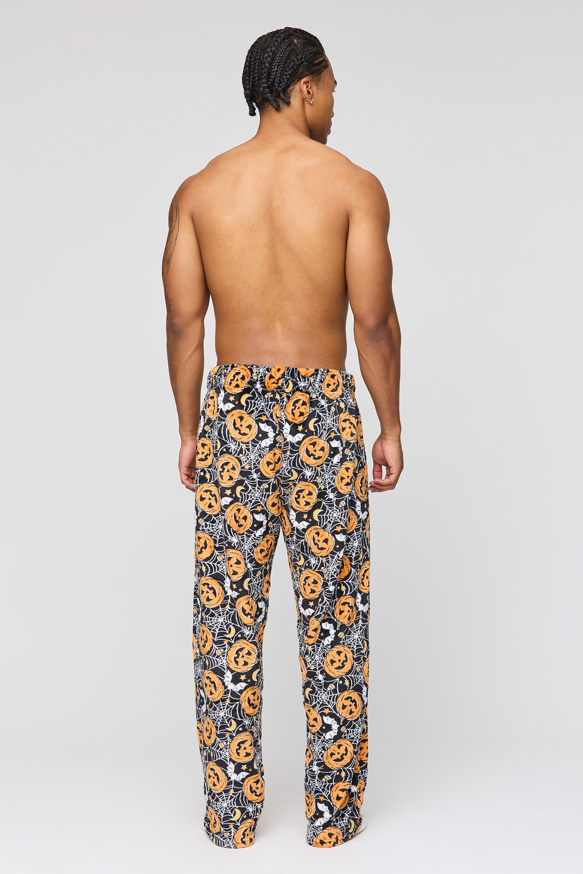 Alt View 3. Halloween Print Plush Pajama Pant - Black