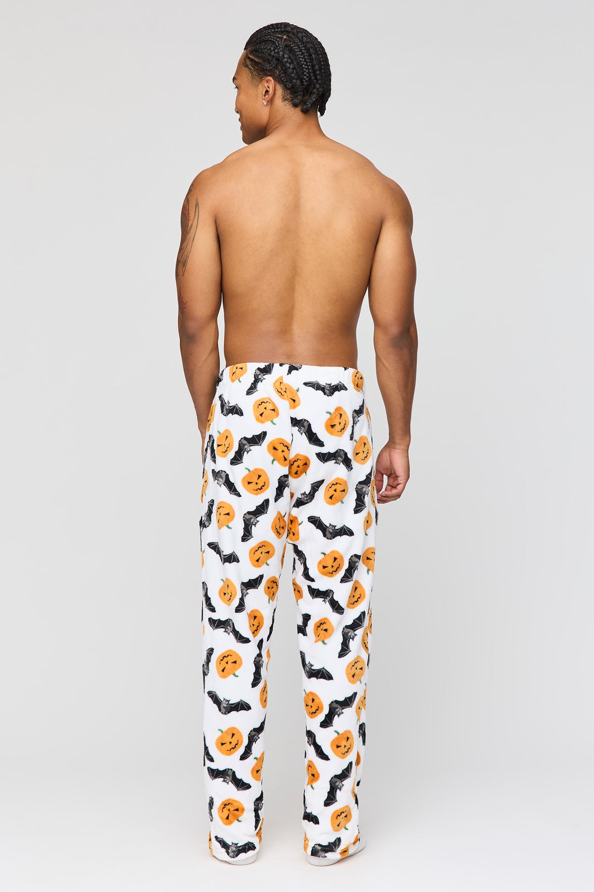 Alt View 3. Halloween Print Plush Pajama Pant - White