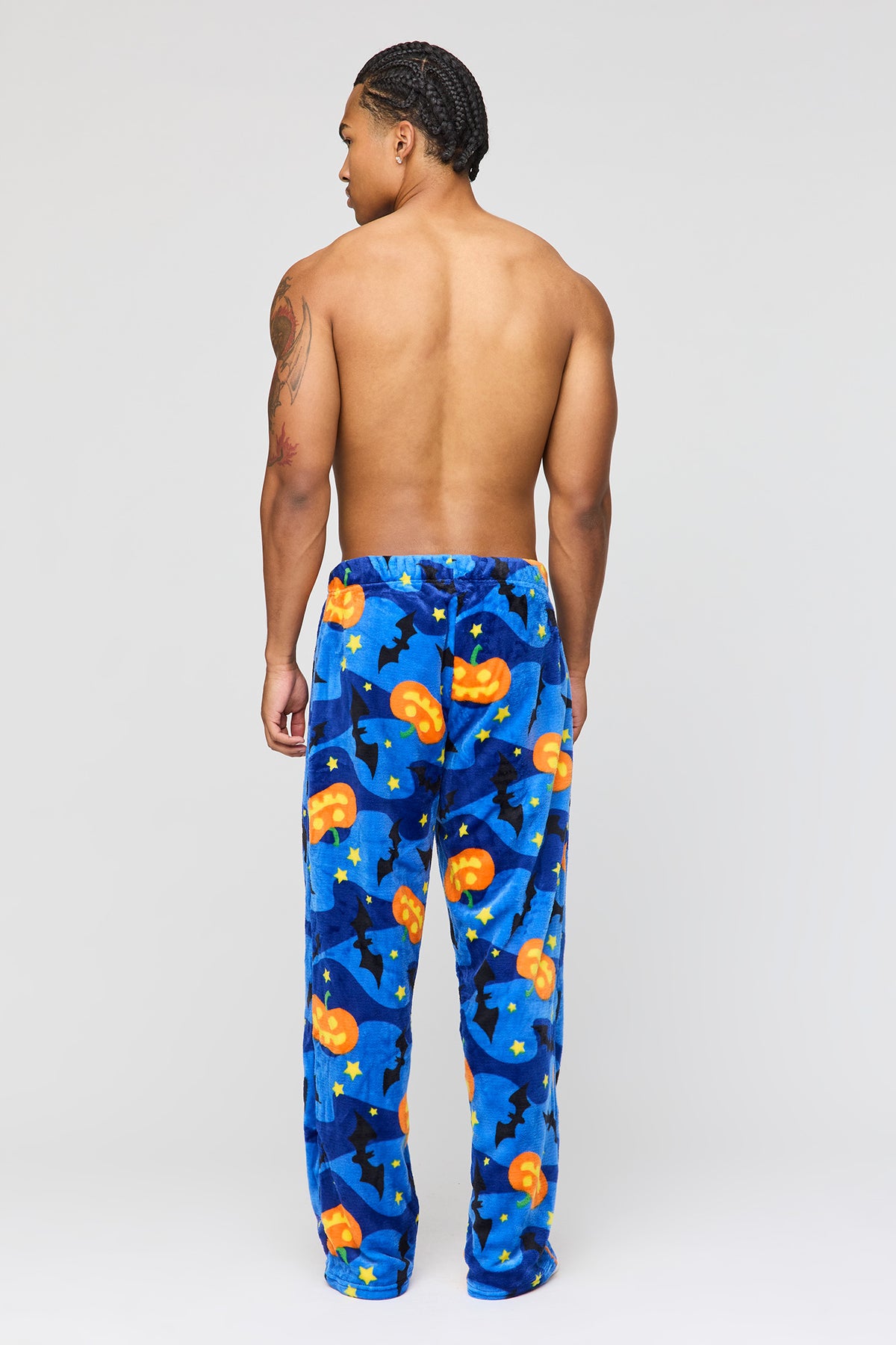 Alt View 3. Halloween Print Plush Pajama Pant - Blue