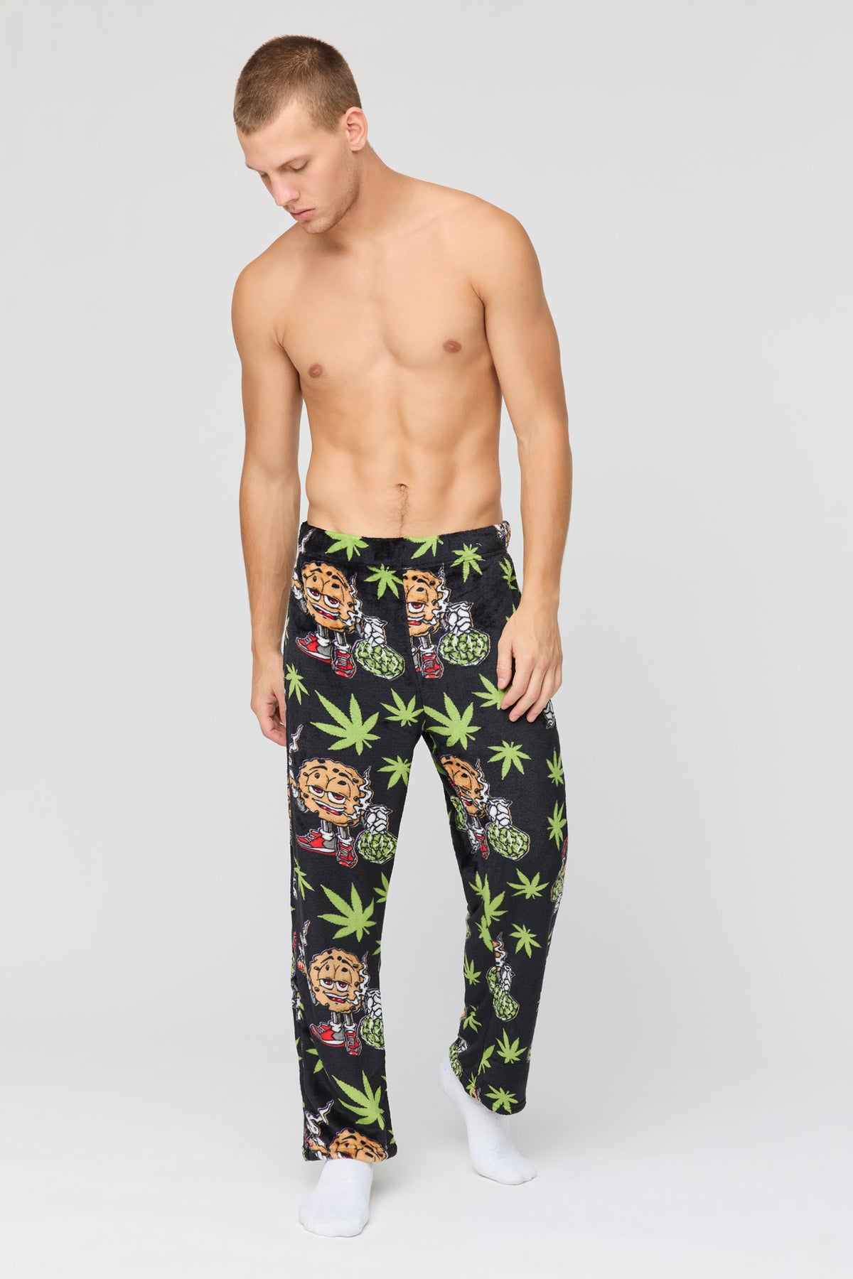 Alt View 2. Plush Printed Pajama Pant - Sage