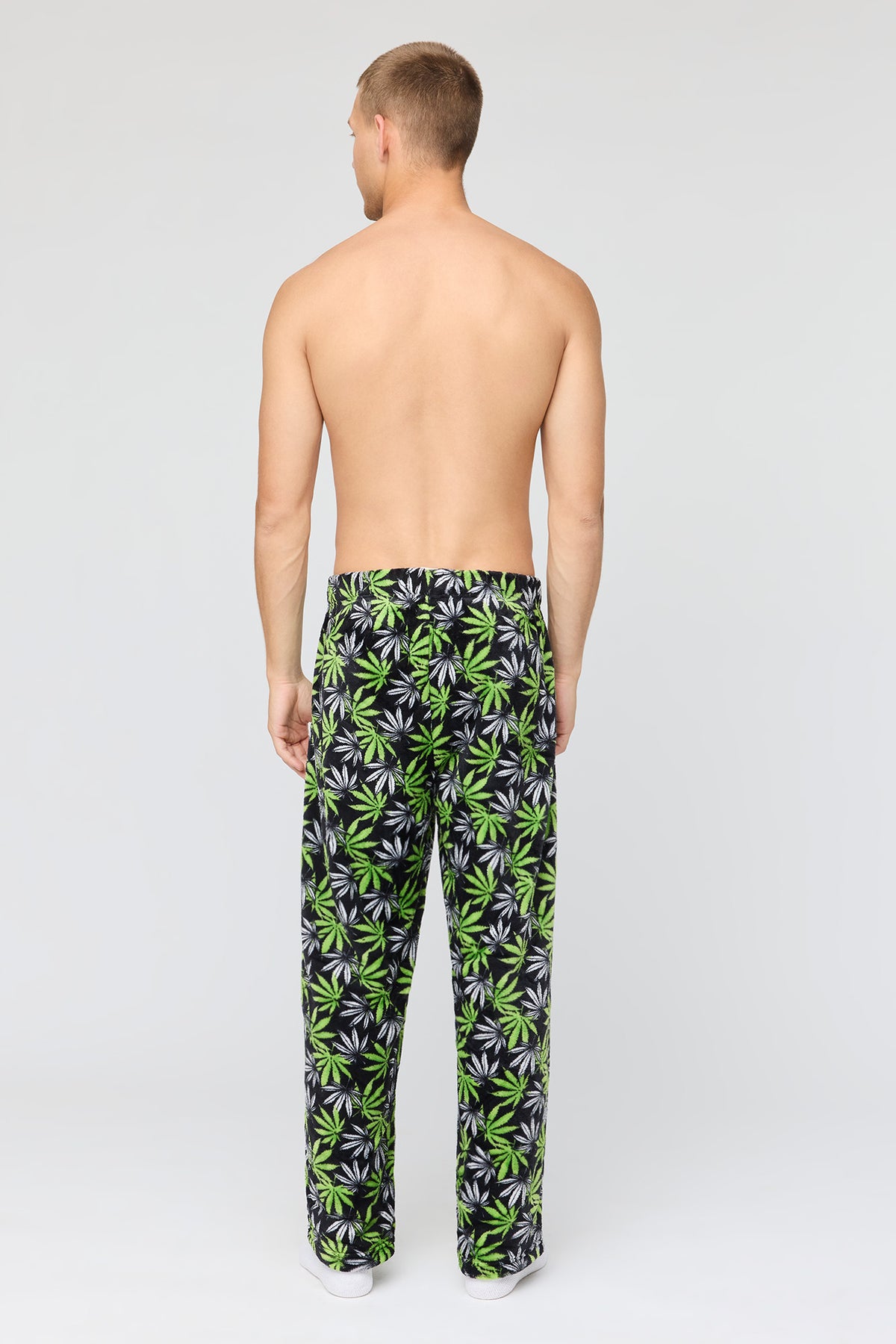 Alt View 3. Plush Printed Pajama Pant - Green