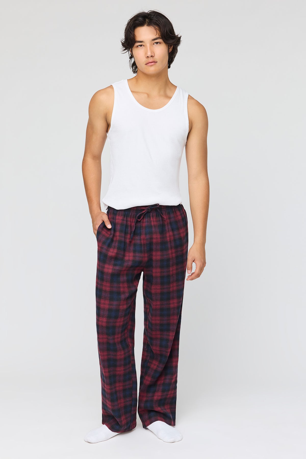 Vue alternative 2. Pantalon de pyjama en flanelle à carreaux