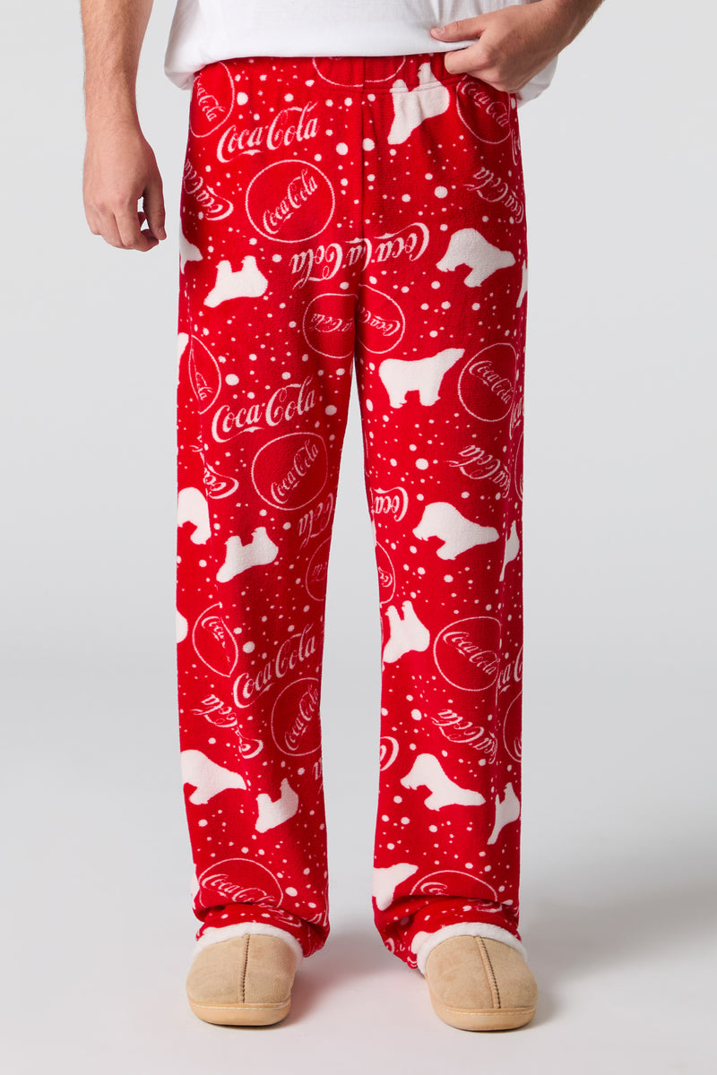 Pantalon de pyjama en peluche à imprimé Coca-Cola