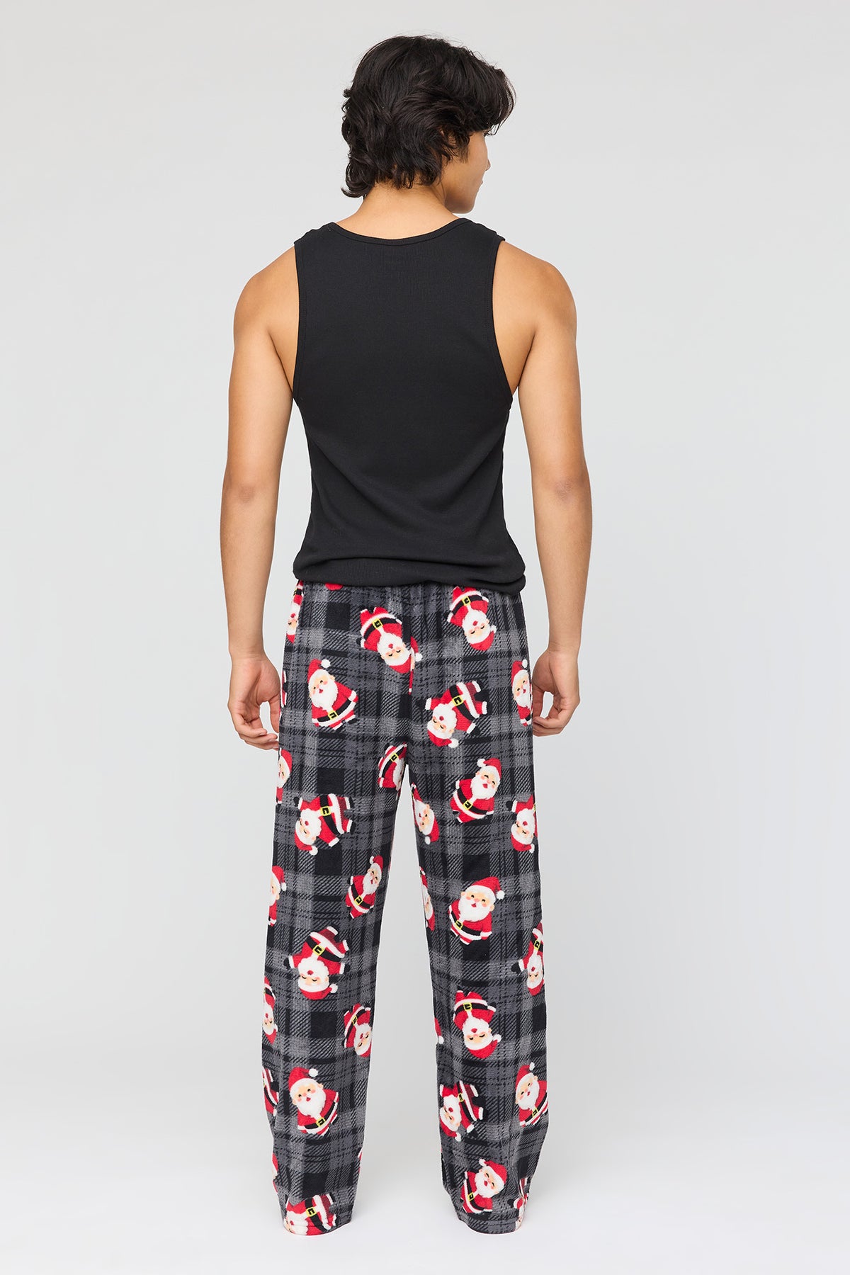 Alt View 3. Christmas Plush Pajama Pant - Black