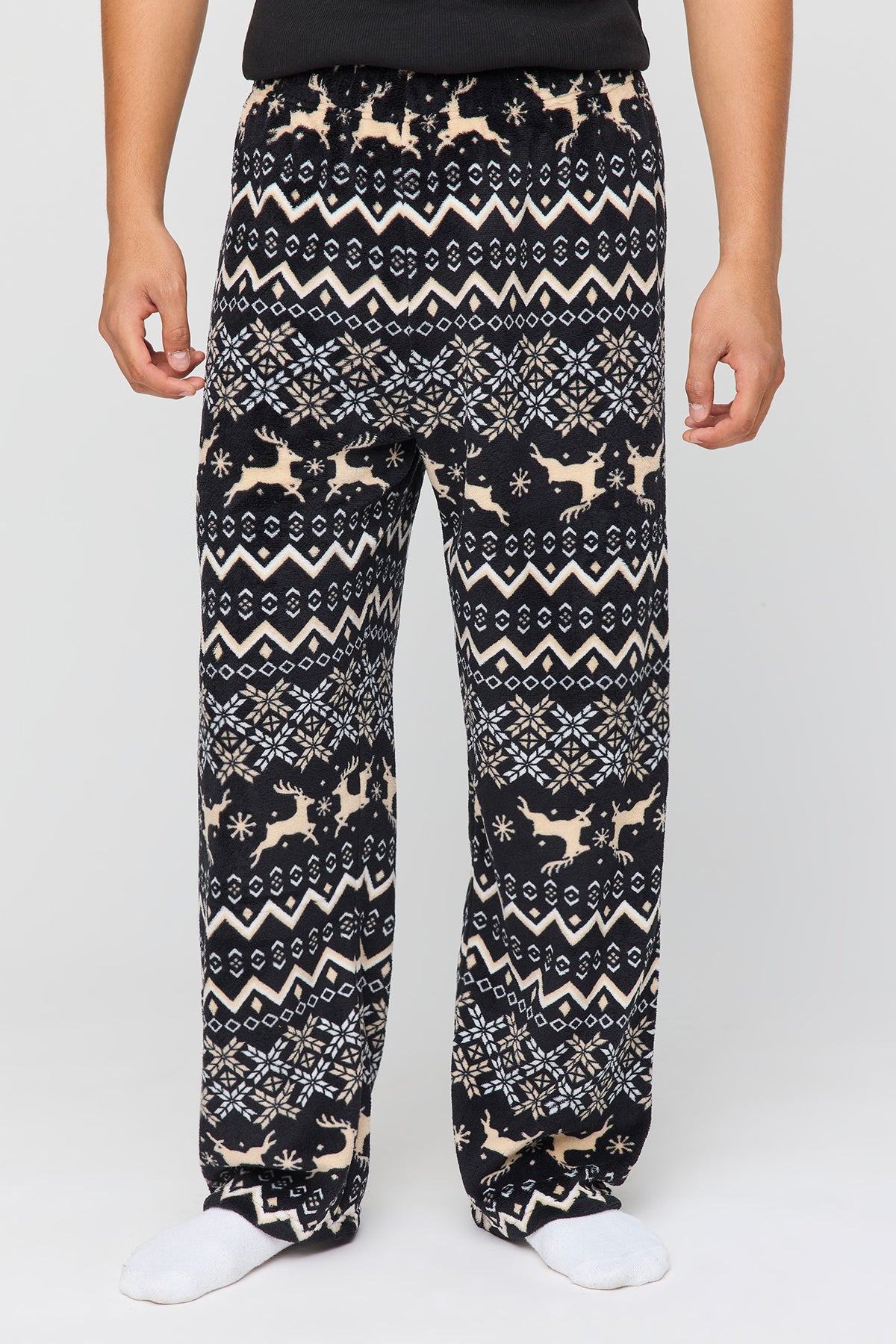 Christmas Plush Pajama Pant - Charcoal