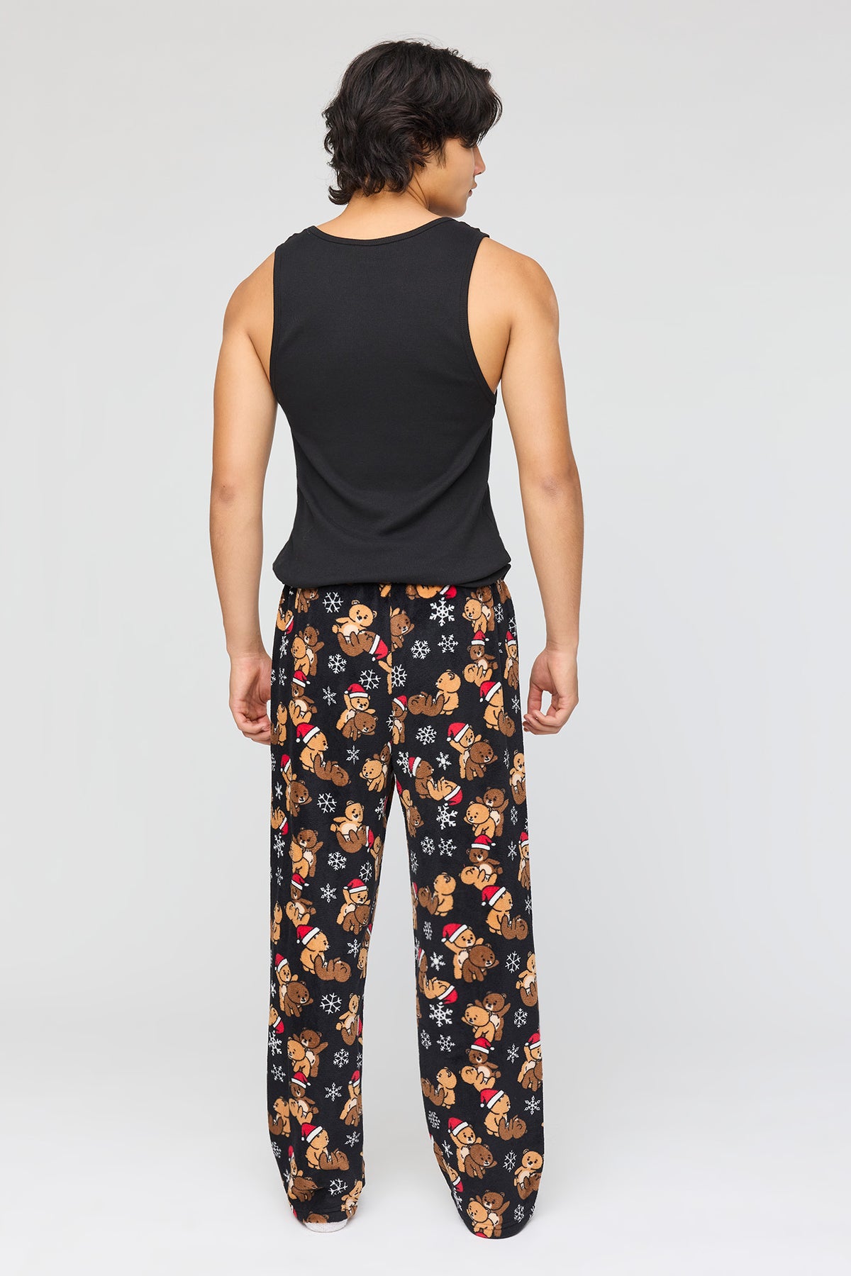 Alt View 3. Christmas Plush Pajama Pant - Dark Grey