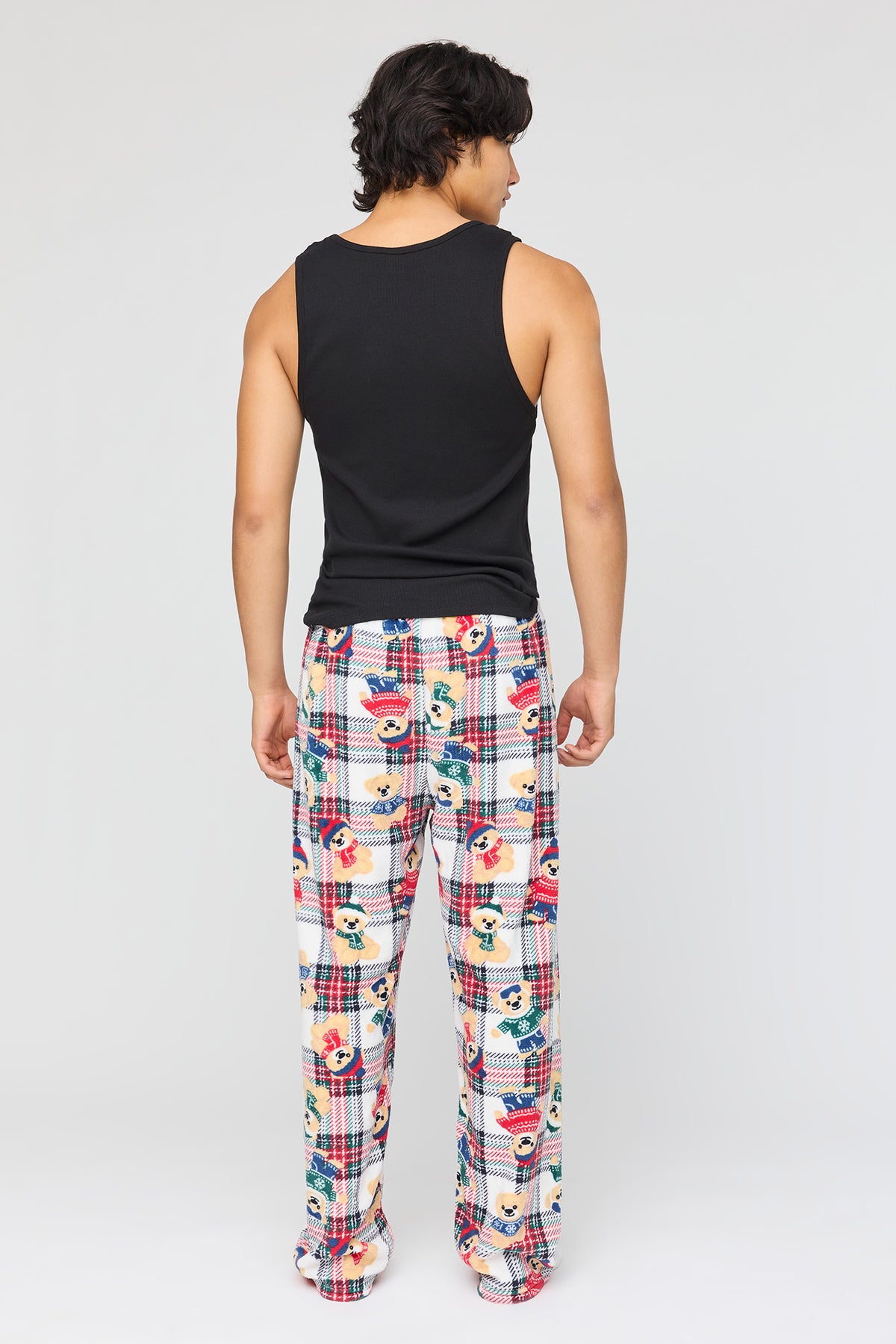 Alt View 3. Christmas Plush Pajama Pant - White