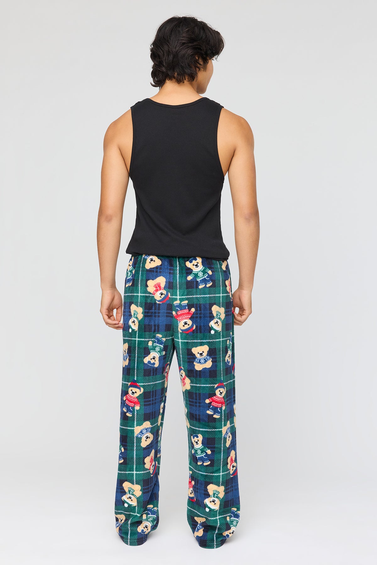 Alt View 3. Christmas Plush Pajama Pant - Green