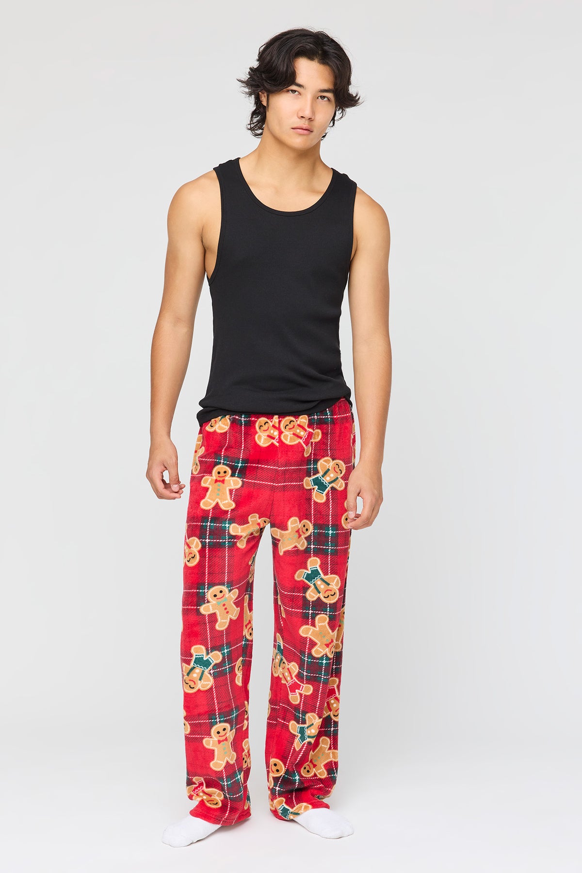 Alt View 2. Christmas Plush Pajama Pant - Red