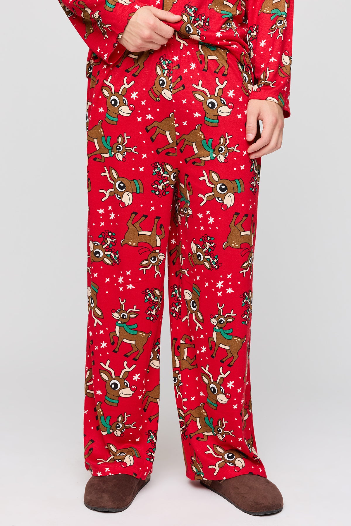 Vue alternative 3. Ensemble-cadeau avec pyjama en molleton polaire à imprimé Rudolph