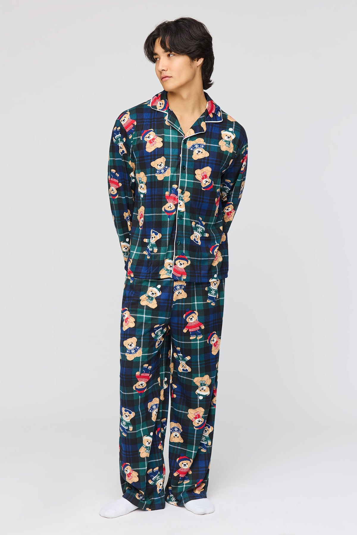 Rudolph Polar Fleece Pajama Gift Set - Green