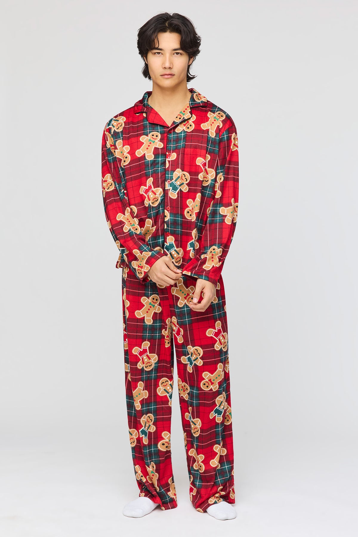 Rudolph Polar Fleece Pajama Gift Set - Dark Red