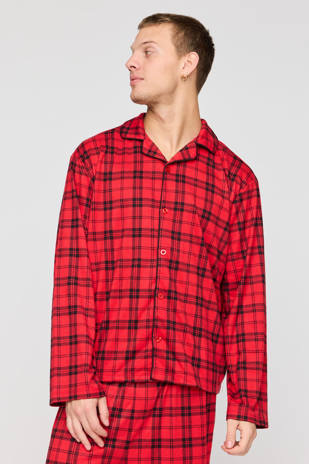 Vue alternative 2. Ensemble-cadeau avec pyjama en molleton polaire à carreaux