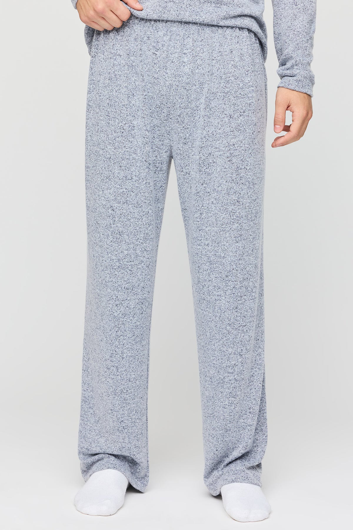 Alt View 3. Knit Long Sleeve Top & Pant Pajama Set - Heather Grey